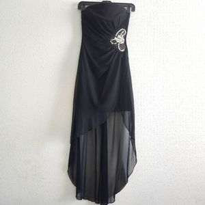 Teeze Me Strapless Little Black Cocktail Prom Dress Size 3 Juniors